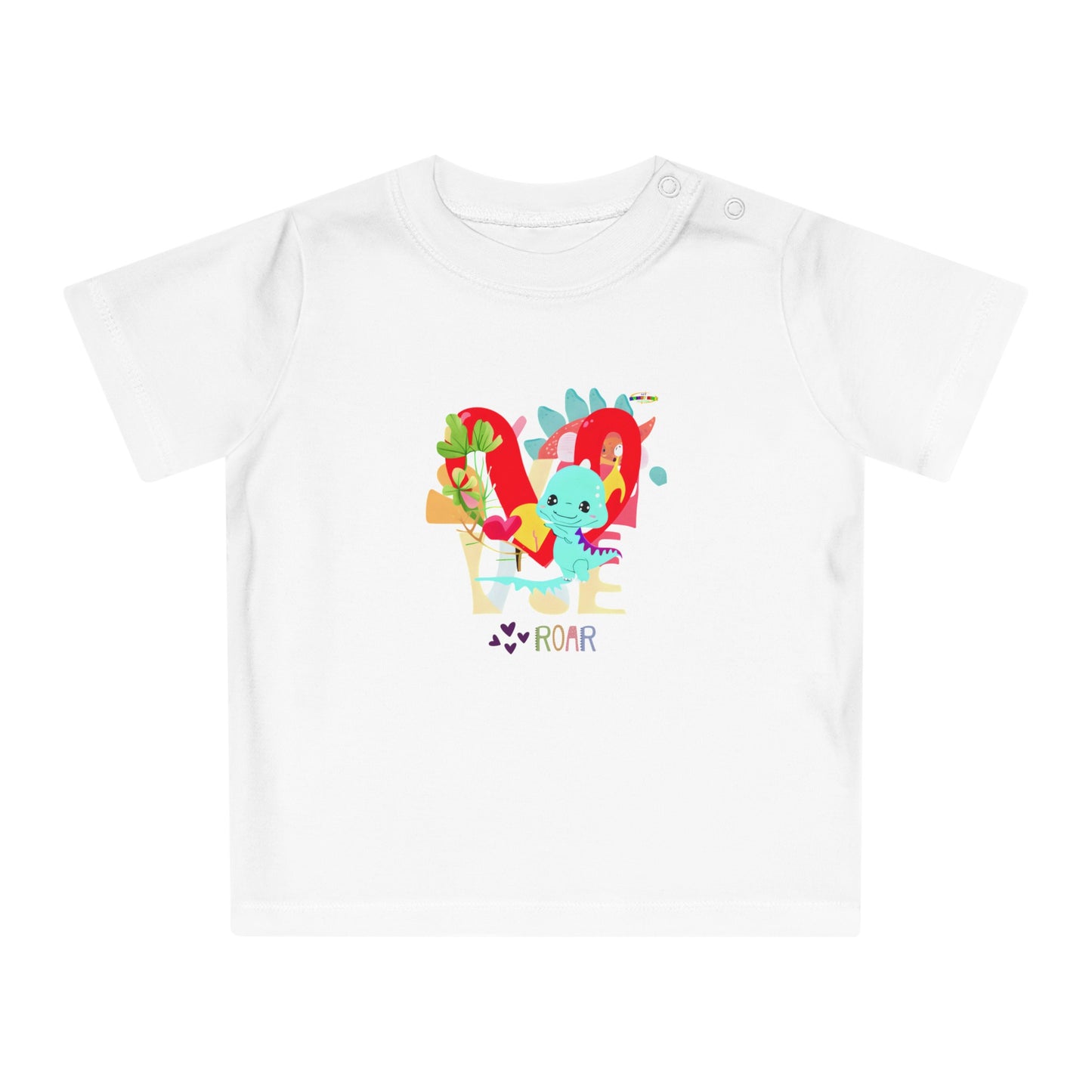 Cute roar-ing love baby dino graphic Baby T-Shirt--My Bright Side Clothing