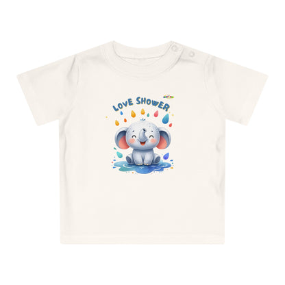 Cute Baby Elephant Graphic Organic Baby T-shirt--My Bright Side Clothing