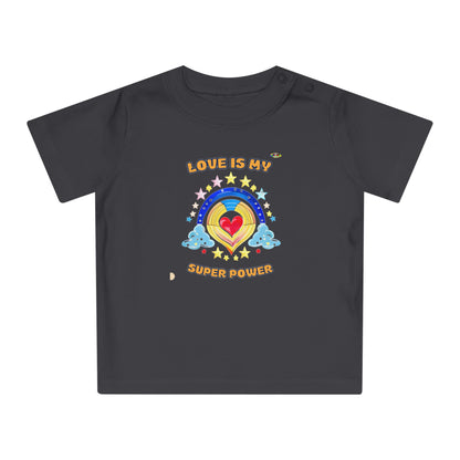 Love is My Super Power Rainbow and Heart Graphic Baby T-Shirt-My Bright Side Clothing