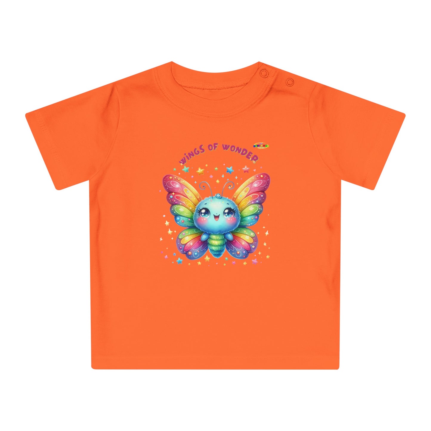 Cute Rainbow Baby Butterfly Graphic Baby T-Shirt--My Bright Side Clothing