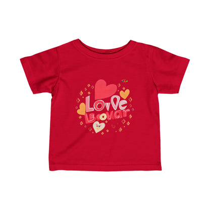 Cute Born 2 Be Loved Logo Infant Fine Jersey Tee--My Bright Side Clothing