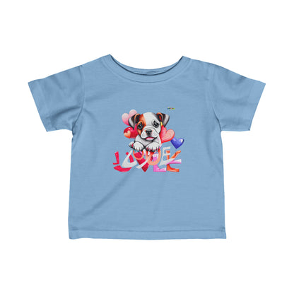 Cute Puppy Love Graphic Infant Fine Jersey Tee-My Bright Side Clothing