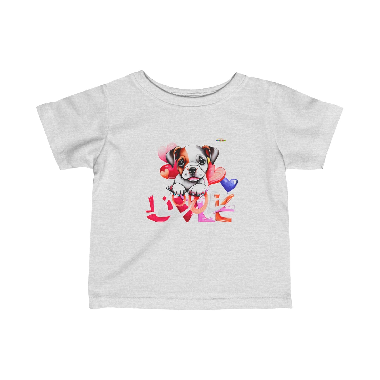 Cute Puppy Love Graphic Infant Fine Jersey Tee-My Bright Side Clothing