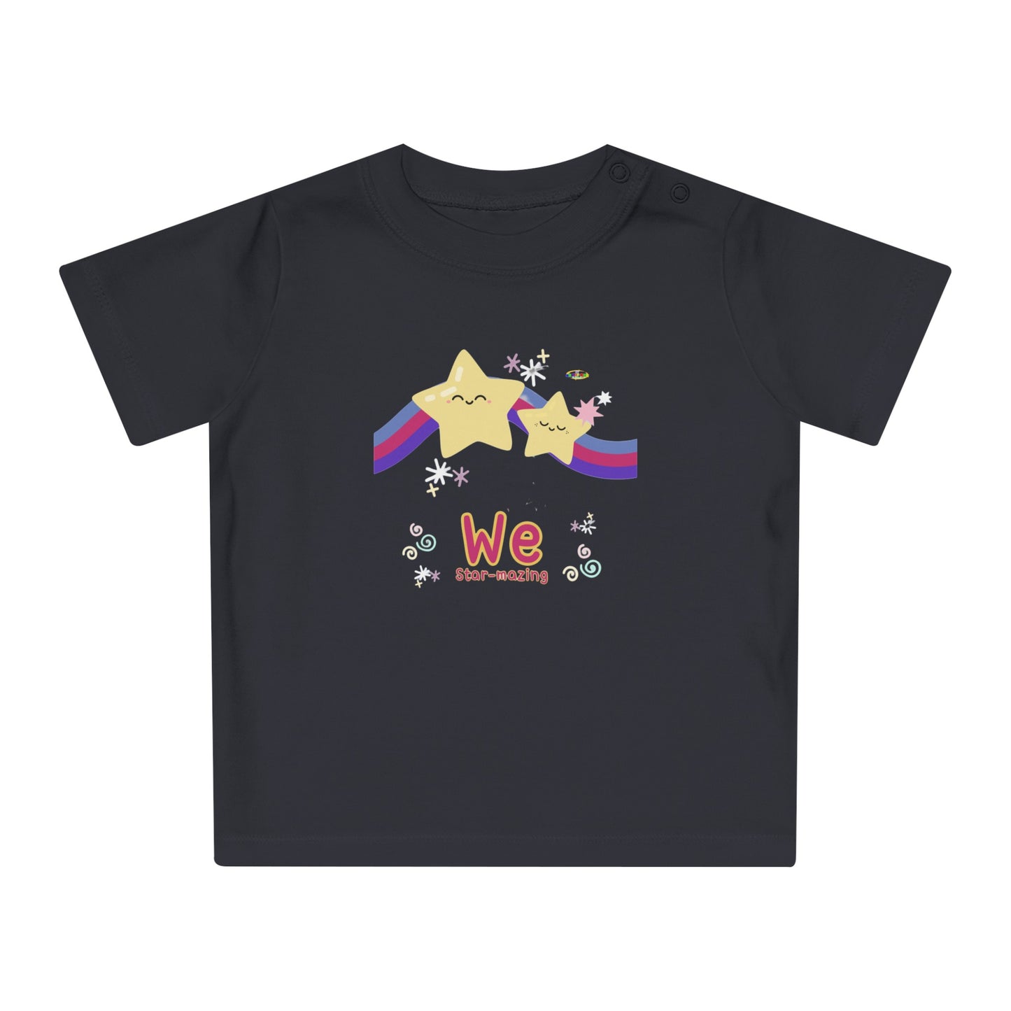 Cute We are Star-mazing rainbow star Graphic Baby T-Shirt-My Bright Side Clothing