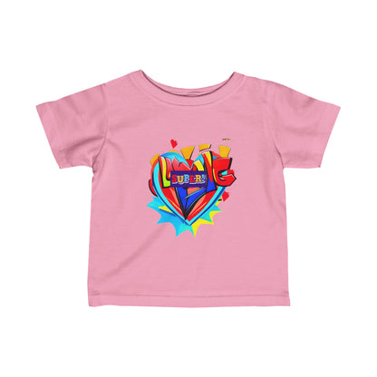 Cute Super Loved Hero Logo Infant Fine Jersey Tee--My Bright Side Clothing