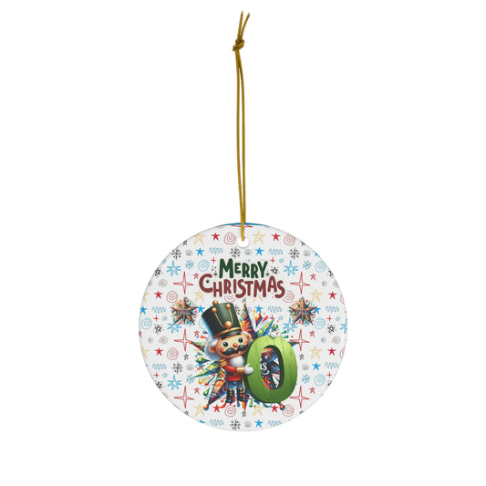 Letter N Cute Christmas Nut Cracker ceramic ornament(A-Z Collection)-My Bright Side Clothing