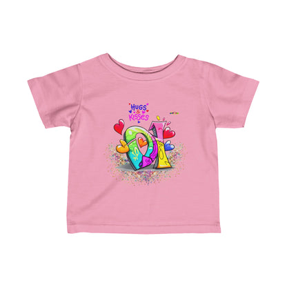 Cute Hugs & Kisses logo Infant Fine Jersey Tee-My Bright Side Clothing