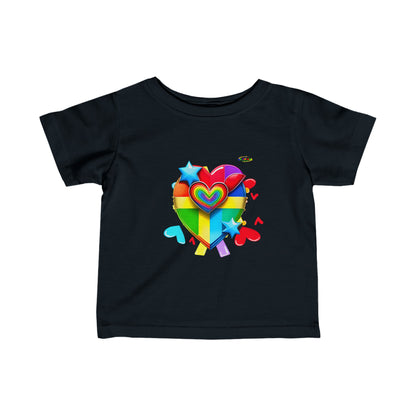 Cute Rainbow Super star Heart Logo Infant Fine Jersey Tee-My Bright Side Clothing