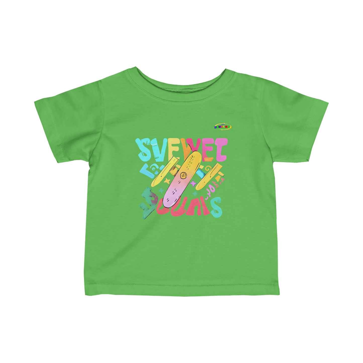 Cute Sweet Ride Toddler Skateboard Logo Infant Fine Jersey Tee-MyBrightSideClothing