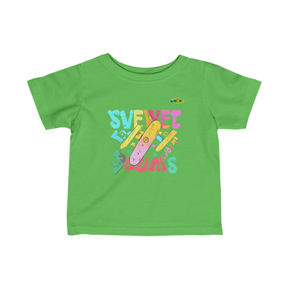 Cute Sweet Ride Toddler Skateboard Logo Infant Fine Jersey Tee-MyBrightSideClothing