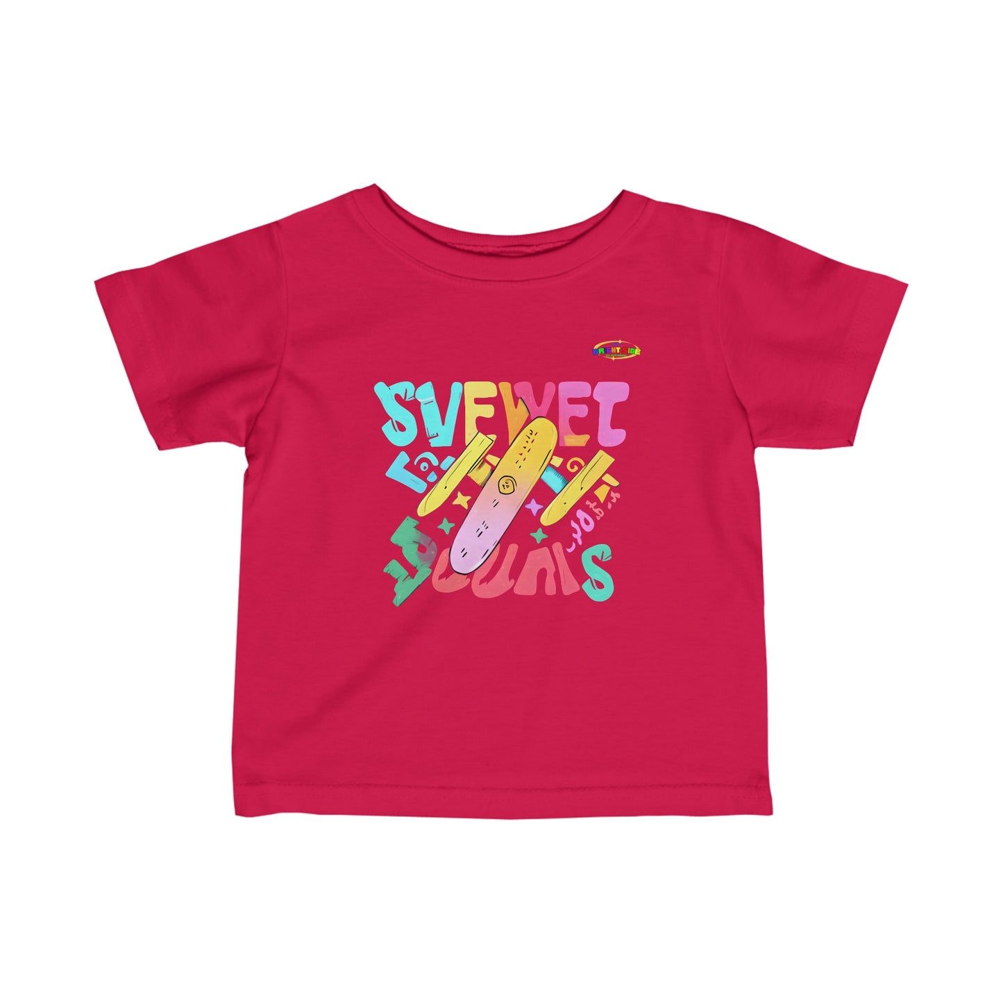 Cute Sweet Ride Toddler Skateboard Logo Infant Fine Jersey Tee-MyBrightSideClothing