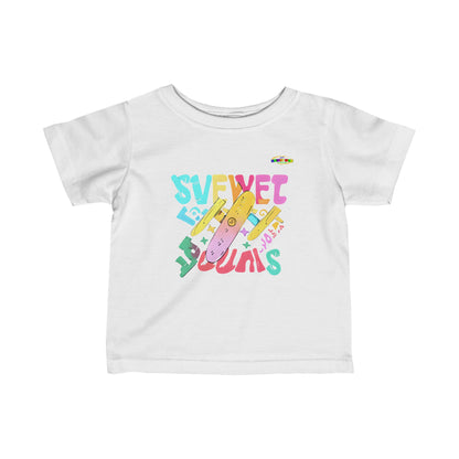 Cute Sweet Ride Toddler Skateboard Logo Infant Fine Jersey Tee-MyBrightSideClothing