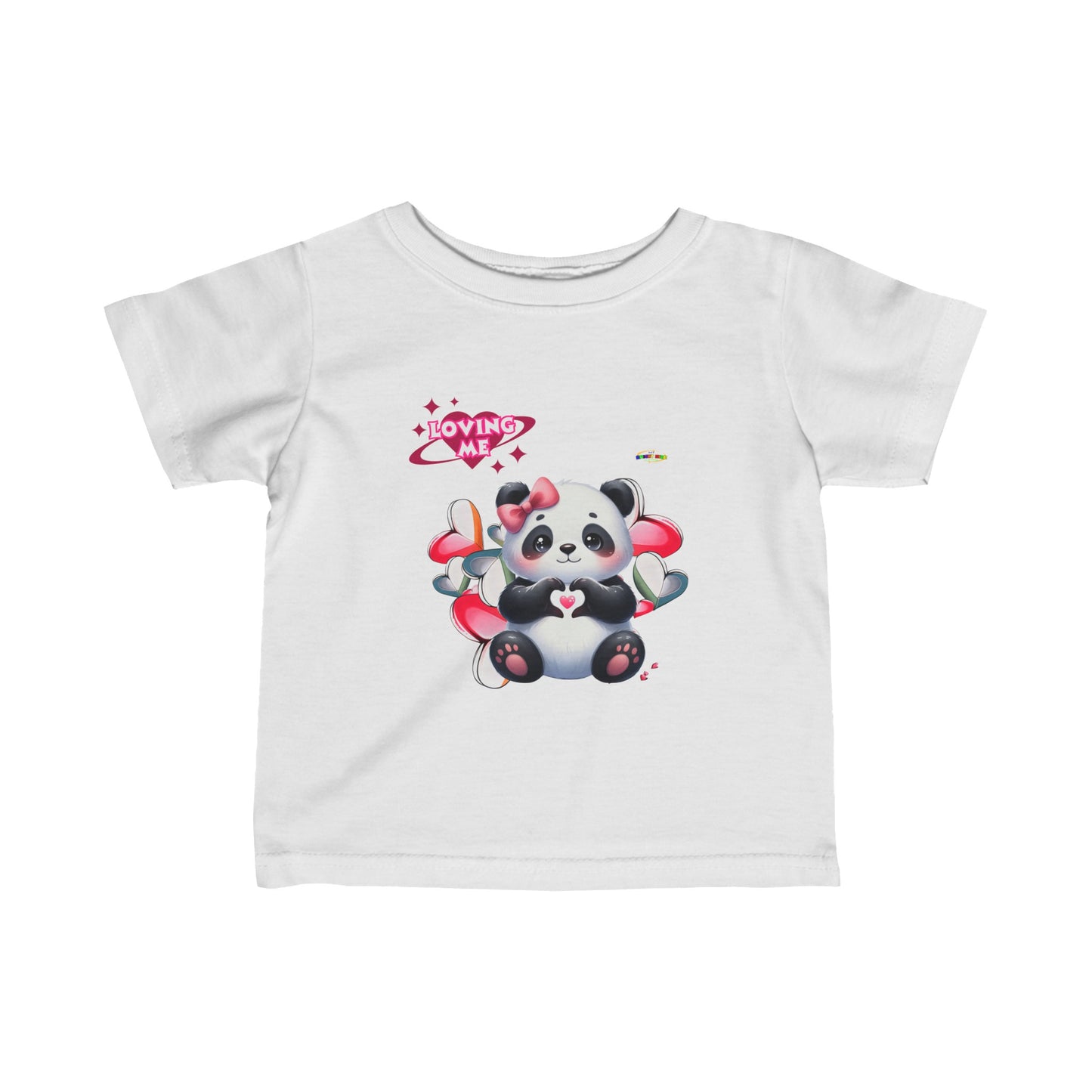 Cute Loving me Loving You Heart Panda Infant Fine Jersey Tee-My Bright Side Clothing