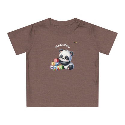 Cute Baby Panda Bear Building Blocks Graphic  Baby T-Shirt-My Bright Side Clothing