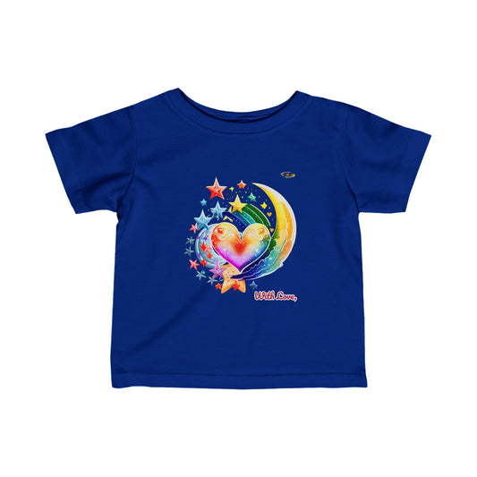 Cute With Love, Rainbow Heart Infant Fine Jersey Tee  -My Bright Side Clothing