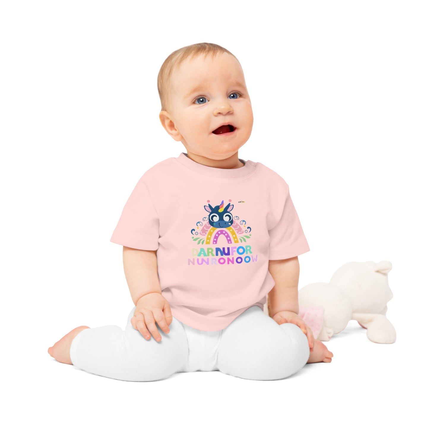 Cute Rainbow letters Baby Unicorn Baby T-Shirt--My Bight Side Clothing