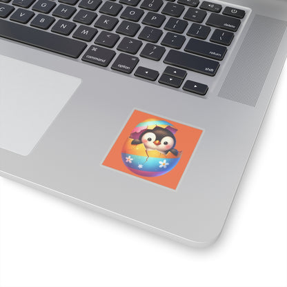 Cute and Sweet Little Penguin Easter Egg -Kiss-Cut Sticker-My Bright Side Clothing