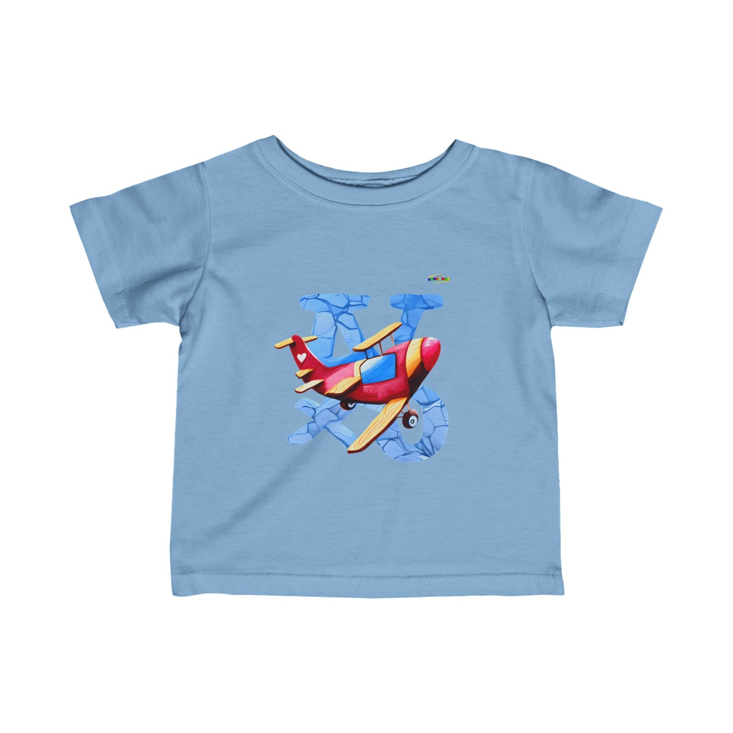 Cute I Love Planes Graphic Infant Fine Jersey Tee-My Bright Side Clothing