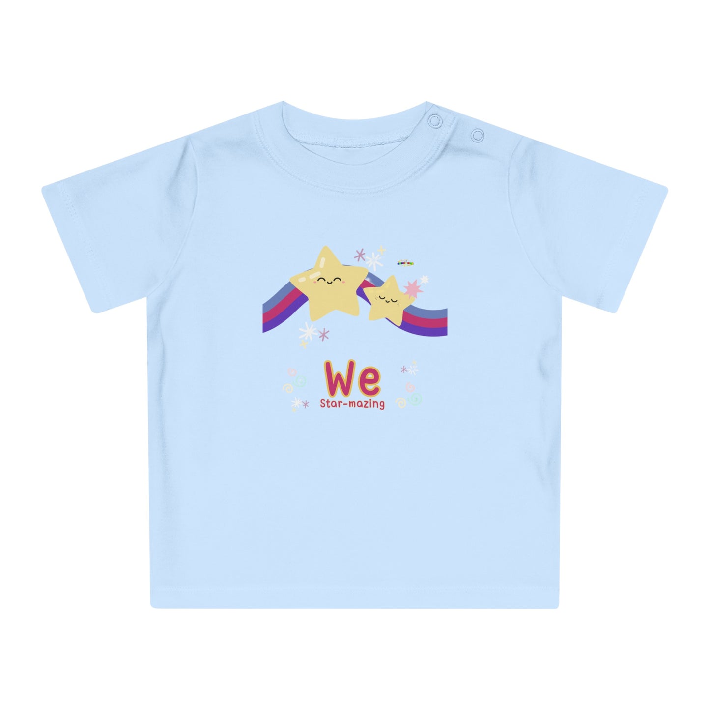 Cute We are Star-mazing rainbow star Graphic Baby T-Shirt-My Bright Side Clothing