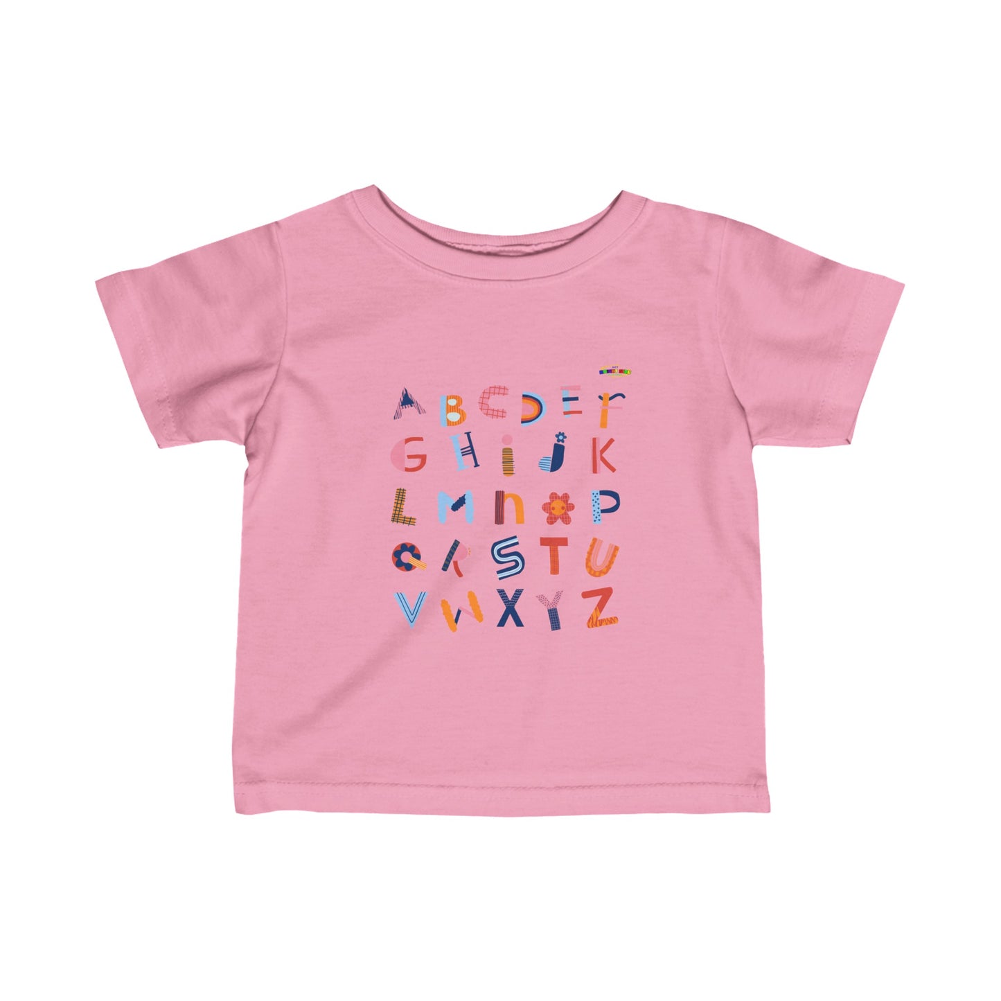 Alphabet Graphic Infant Fine Jersey Tee-My Bright Side Clothing