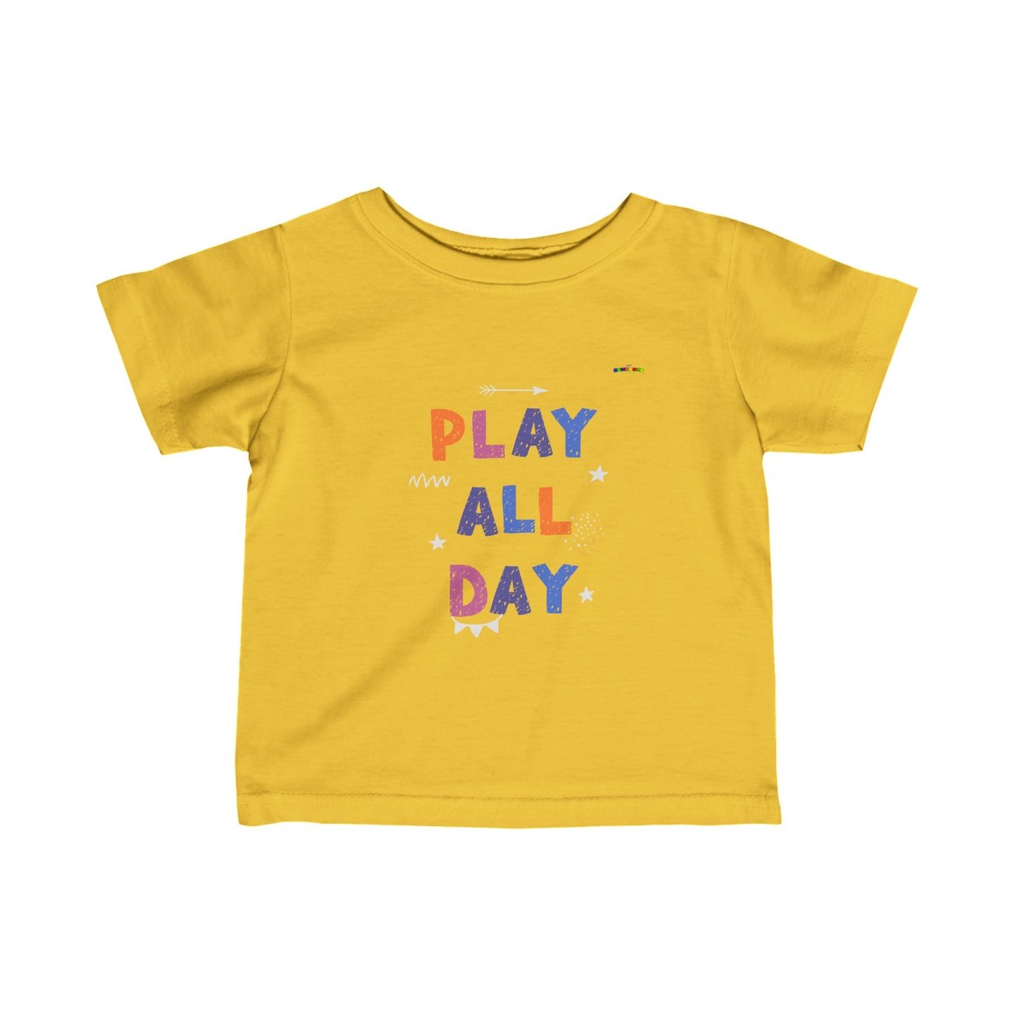 Play All Day Logo Infant Fine Jersey Tee-My Bright Side Clothing