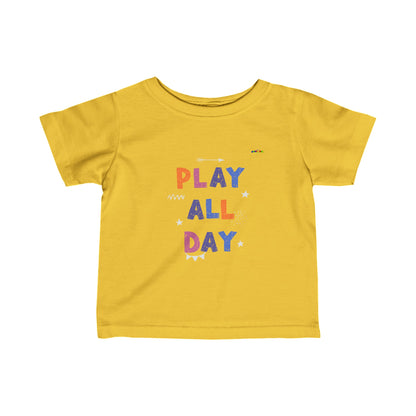 Play All Day Logo Infant Fine Jersey Tee-My Bright Side Clothing