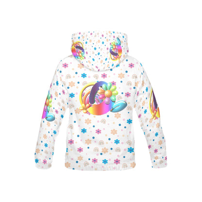 Beautiful Rainbow Flowers Pattern and Graphic Children's Hoodie-My Bright Side Clothing