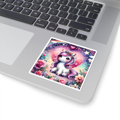 Magical Unicorn Love Kiss-Cut Sticker-My Bright Side Clothing