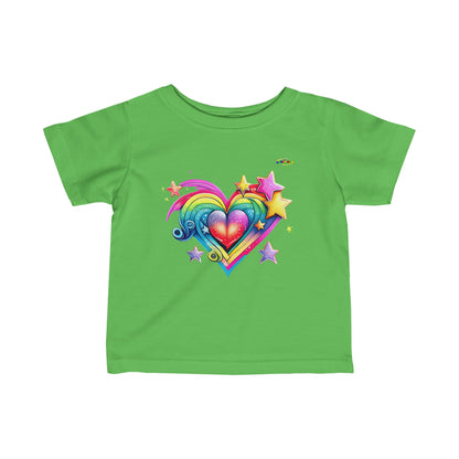 Cute Rainbow Heart Infant Fine Jersey Tee-My Bright Side Clothing