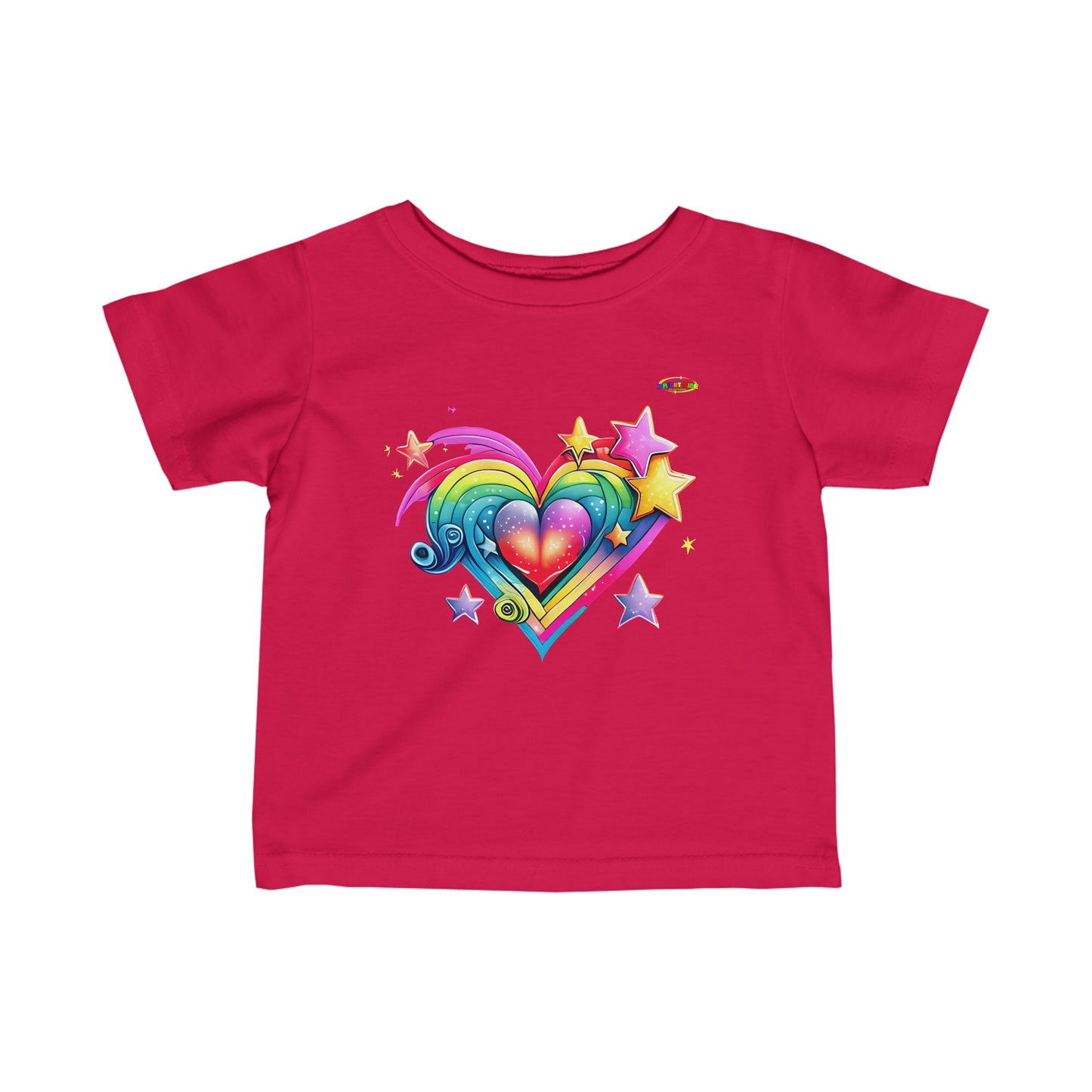 Cute Rainbow Heart Infant Fine Jersey Tee-My Bright Side Clothing