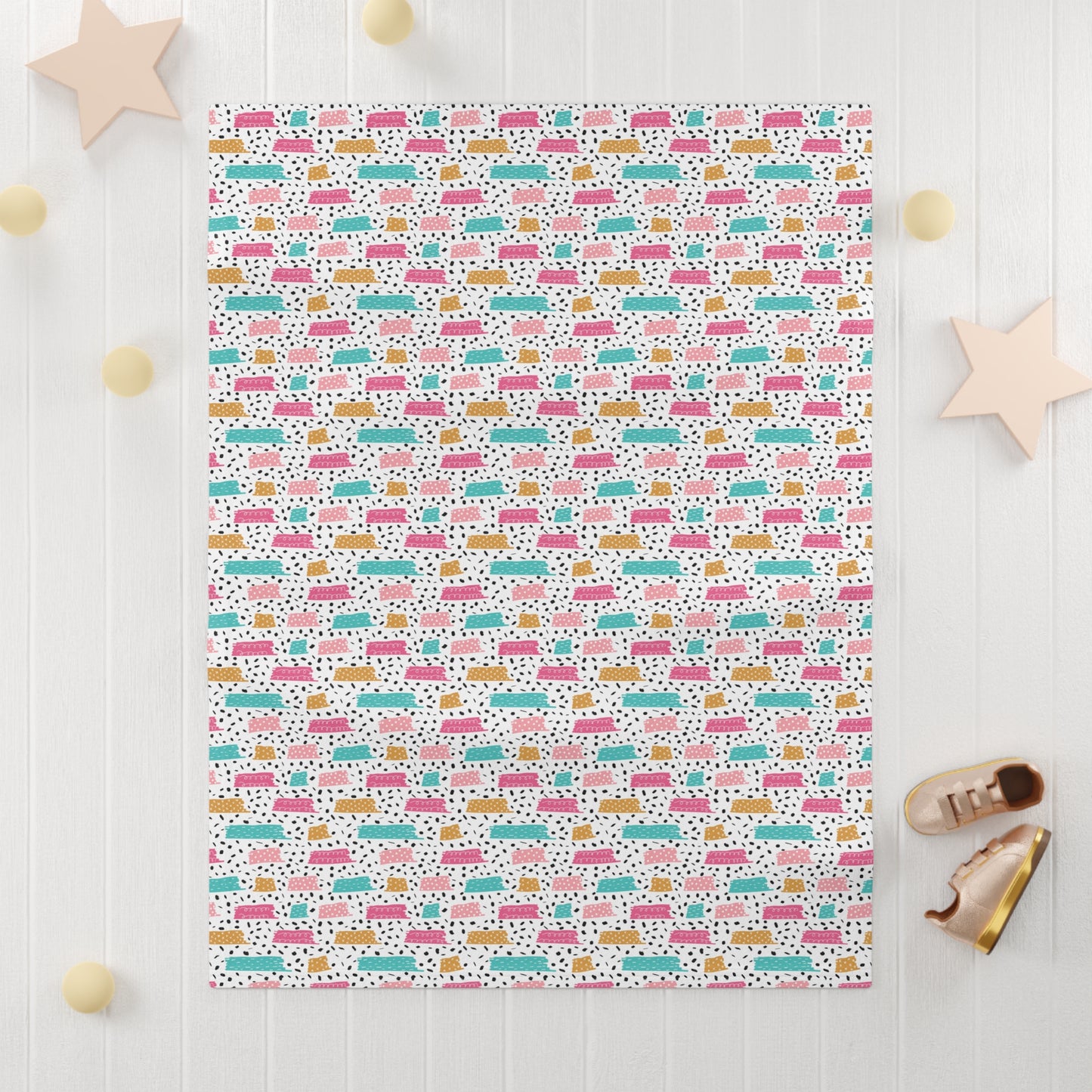 Cute Colourful Abstract Pattern Soft Fleece Baby Blanket-MyBrightSideClothing