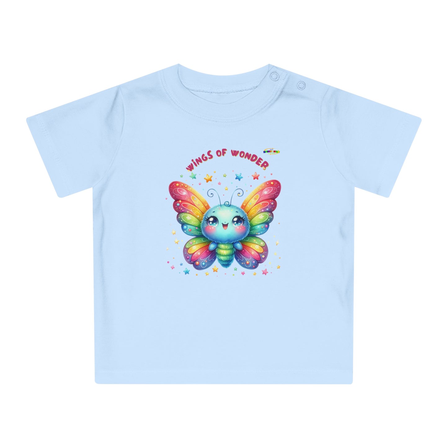 Cute Rainbow Baby Butterfly Graphic Baby T-Shirt--My Bright Side Clothing