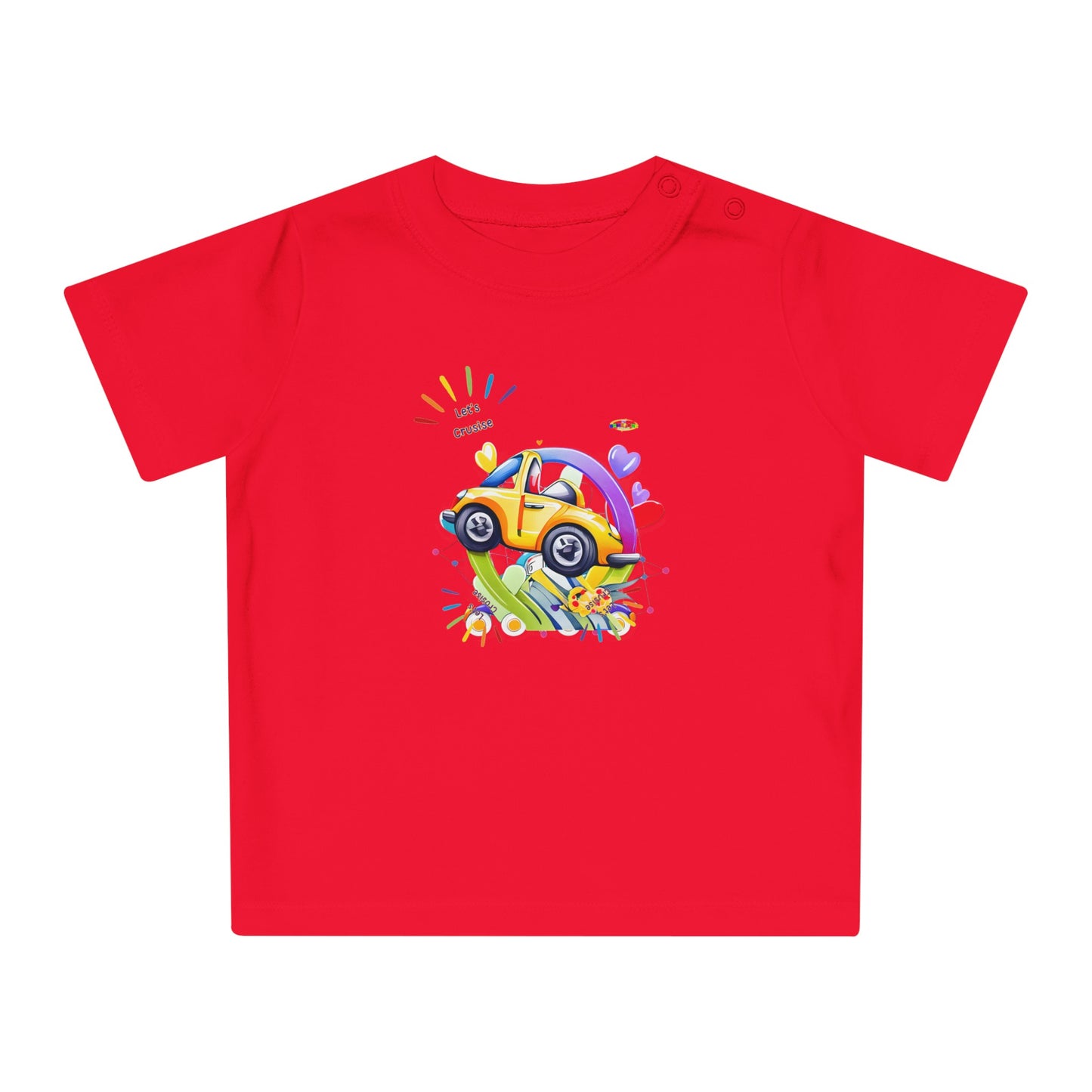 Cute Lets Cruise Car Graphic Baby T-Shirt-My Bright Side Clothing