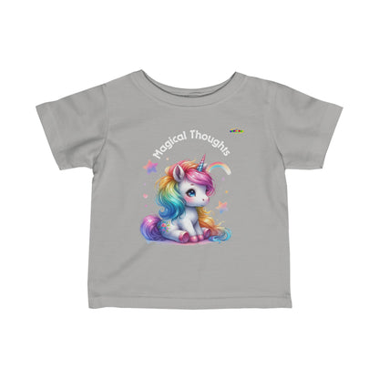 Magical Thoughts Cute Unicorn Infant Fine Jersey Tee- -MyBrightSideClothing