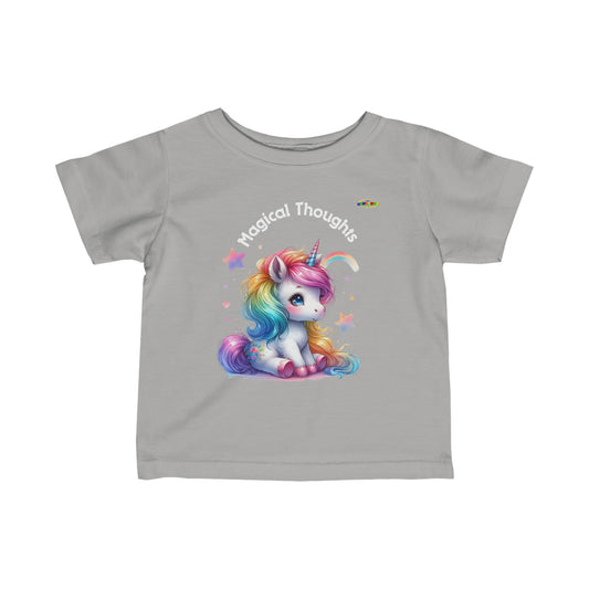 Magical Thoughts Cute Unicorn Infant Fine Jersey Tee- -MyBrightSideClothing