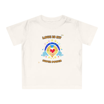 Love is My Super Power Rainbow and Heart Graphic Baby T-Shirt-My Bright Side Clothing