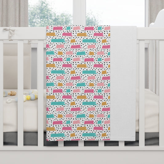 Cute Colourful Abstract Pattern Soft Fleece Baby Blanket-MyBrightSideClothing