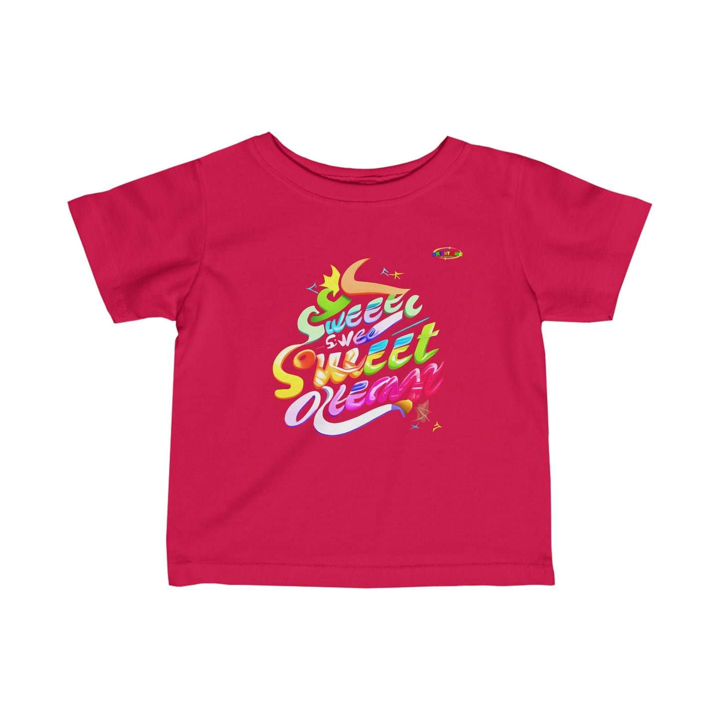 Cute Sweet Life Toddler Talk Logo Infant Fine Jersey Tee-MyBrightSideClothing