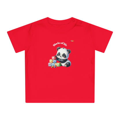 Cute Baby Panda Bear Building Blocks Graphic  Baby T-Shirt-My Bright Side Clothing