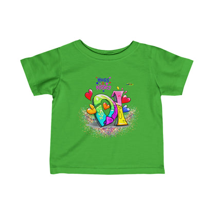 Cute Hugs & Kisses logo Infant Fine Jersey Tee-My Bright Side Clothing