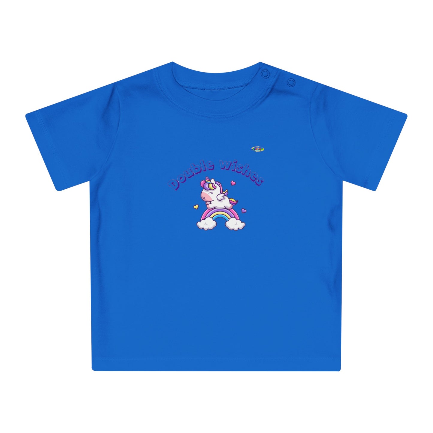 Cute Double Wishes Rainbow Unicorn Graphic Baby T-Shirt-My Bright Side Clothing