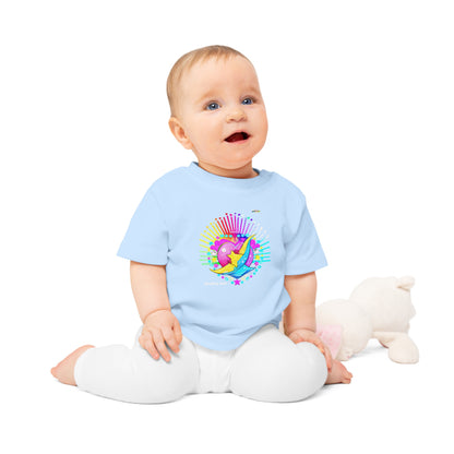 Cute Pastel Sending Love Heart Rainbow Baby T-Shirt-My Bright Side Clothing