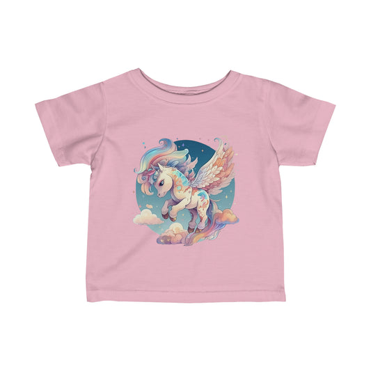 Cute Colourful Rainbow Unicorn Infant Fine Jersey Tee-My Bright Side Clothing