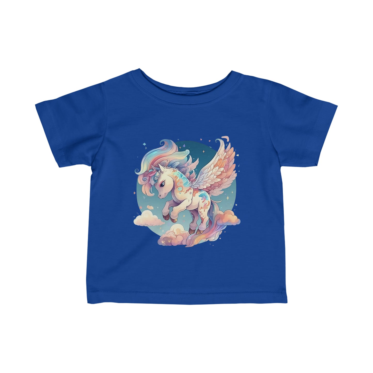 Cute Colourful Rainbow Unicorn Infant Fine Jersey Tee-My Bright Side Clothing