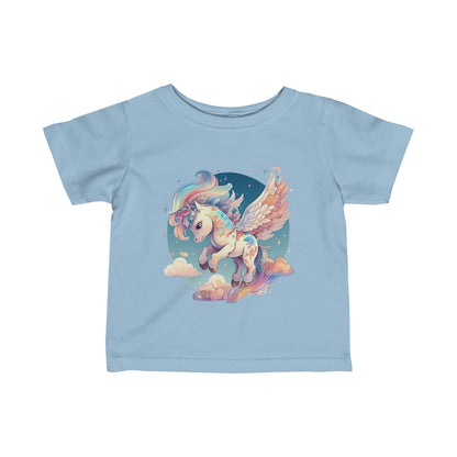 Cute Colourful Rainbow Unicorn Infant Fine Jersey Tee-My Bright Side Clothing