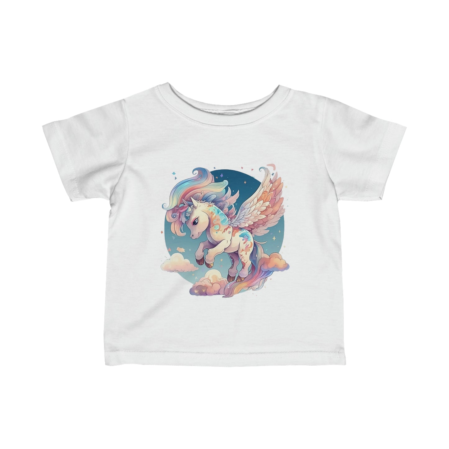 Cute Colourful Rainbow Unicorn Infant Fine Jersey Tee-My Bright Side Clothing