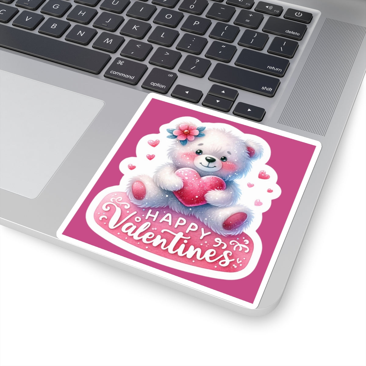 Cute and Sweet Happy Valentines Bear-Kiss-Cut Sticker-My Bright Side Clothing