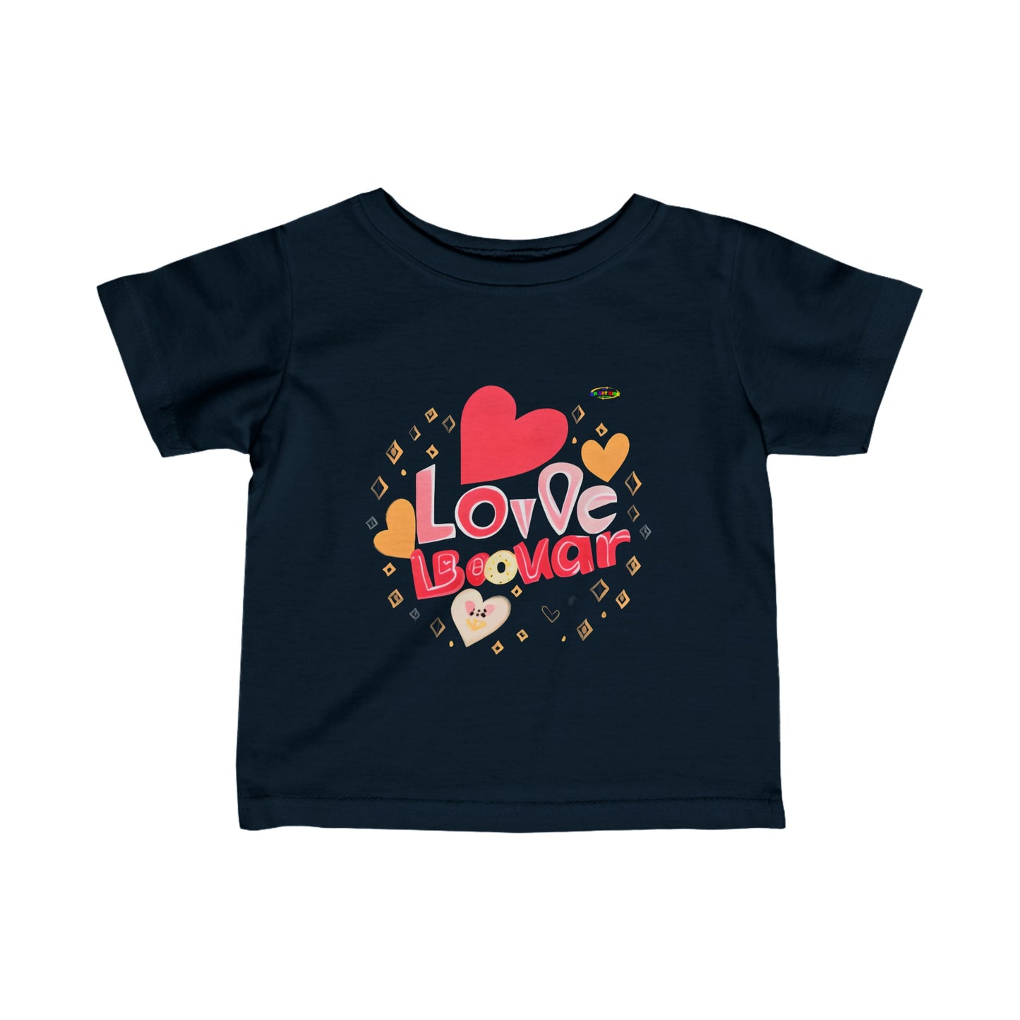 Cute Born 2 Be Loved Logo Infant Fine Jersey Tee--My Bright Side Clothing