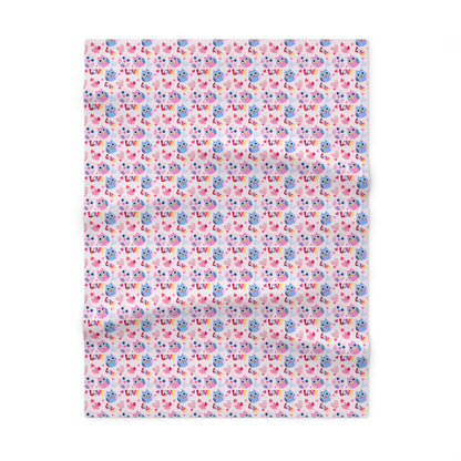 Cute Pink Patel Love Owls  Pattern Soft Fleece Baby Blanket--My Bright Side Clothing