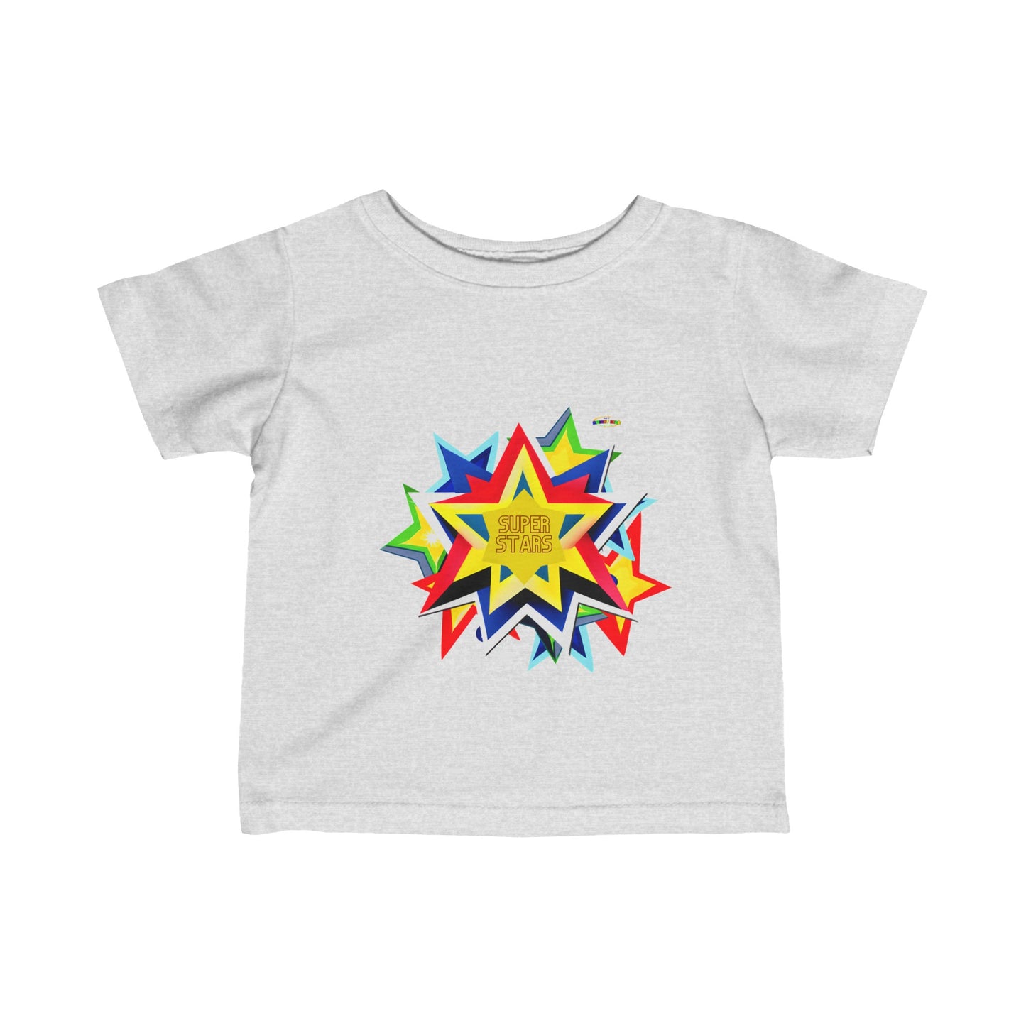 Cute Super Hero Super Stars Logo infant Fine Jersey Tee-My Bright Side Clothing